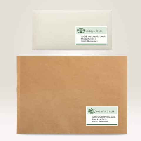 Etichette in carta riciclata bianca per buste e pacchi Avery 199,6x289,1 mm 1 et/foglio - Laser cf. 100 ff LR7167-100